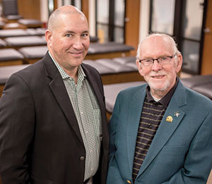 Vanderbilt Head Athletic Trainer Tom “Boz” Bossung (left) and Lindsy McLean (right). 2018. Vanderbilt Head Athletic Trainer Tom “Boz” Bossung (left) and Lindsy McLean (right). 2018.